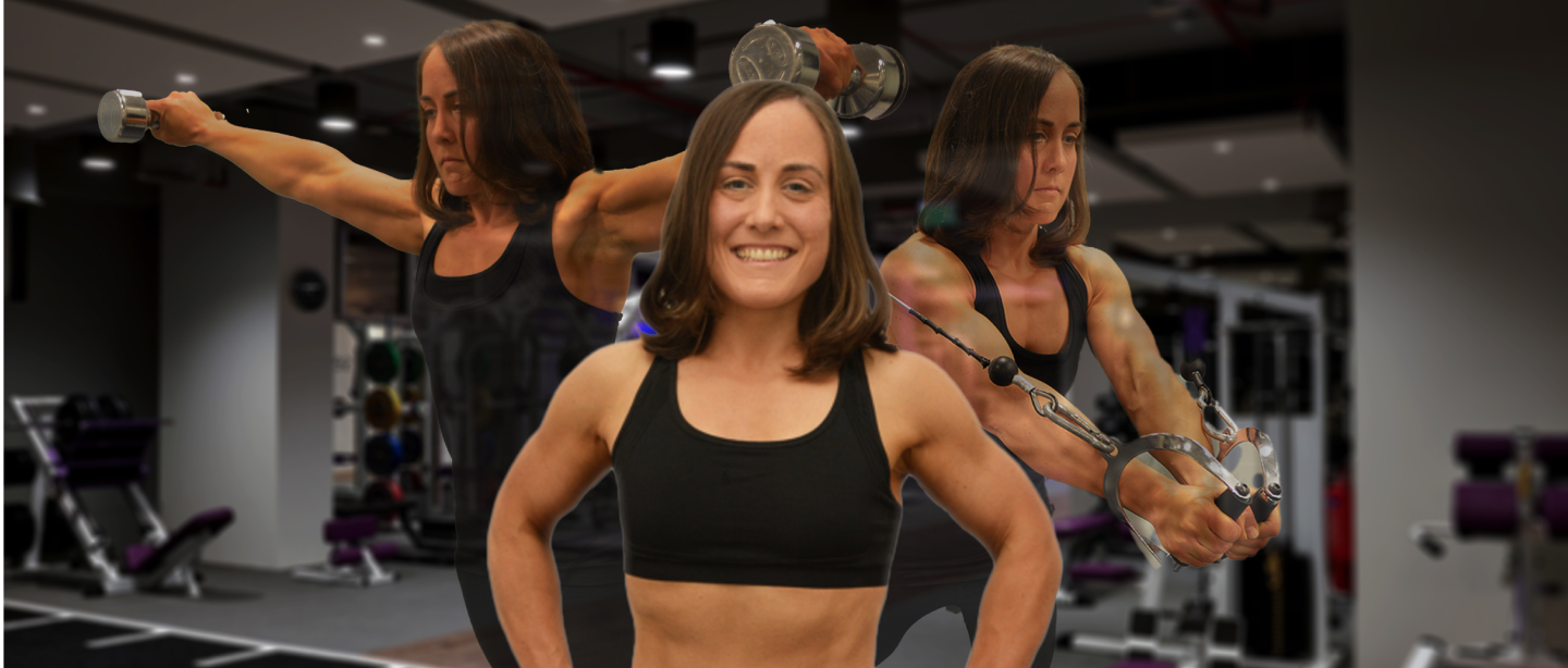 a client's multiple transformation pictures combined of a woman