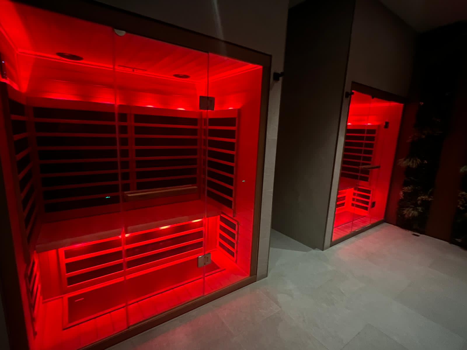 embody fitness interior two infrared saunas